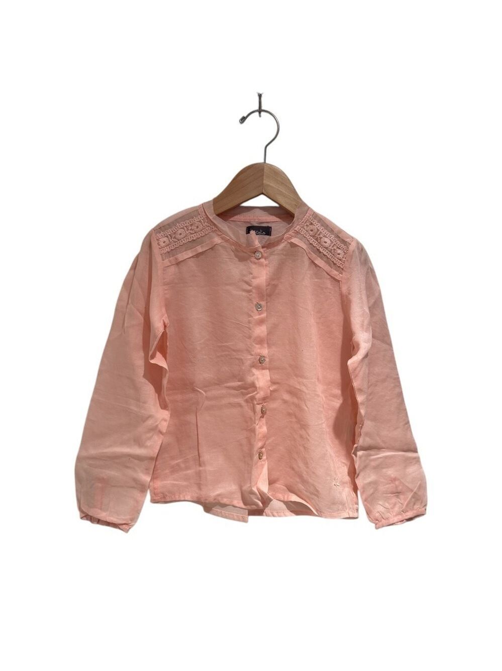 TOCOTO VINTAGE Pink Button Down Kids Top - size 5-6